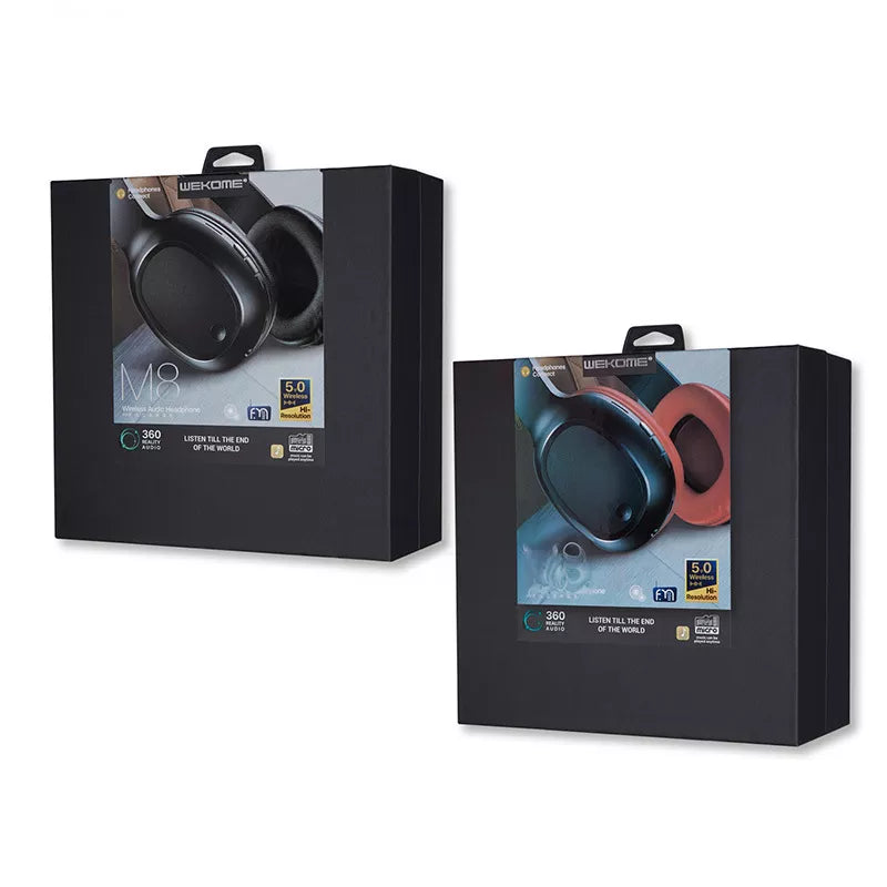 WEKOME M8 – Belaidės „Over-Ear“ „Bluetooth V5.0“ ausinės (juodos)