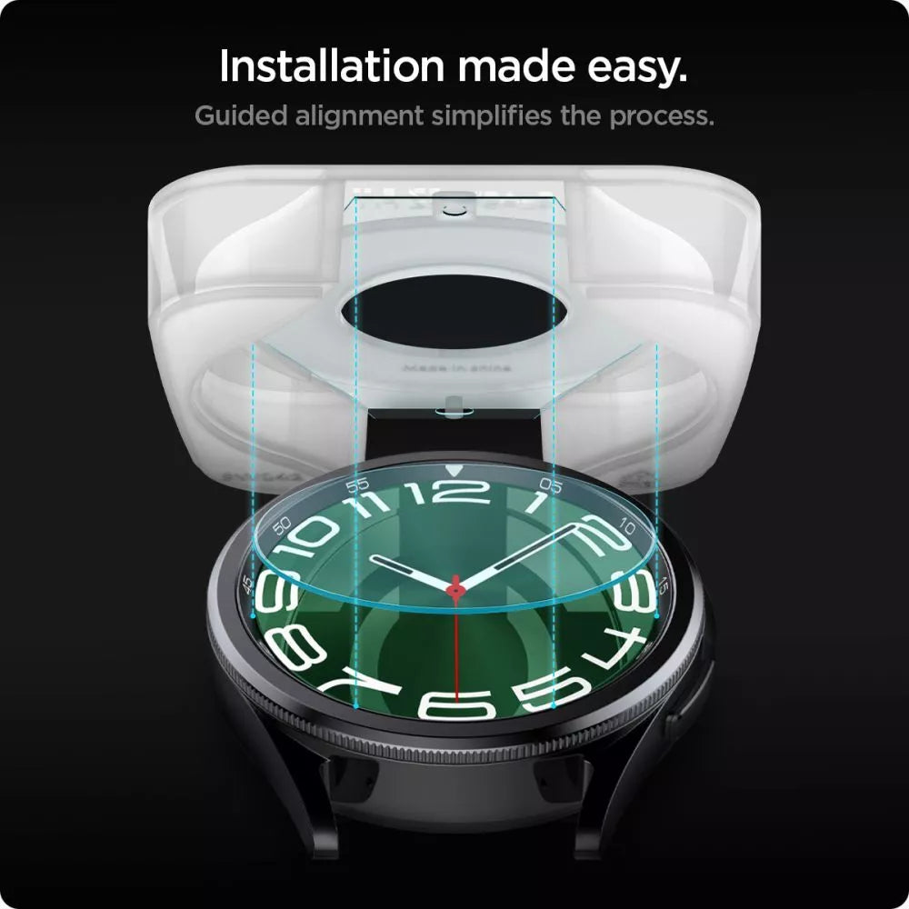 Spigen GLAS.TR EZ FIT 2 vnt. – grūdintas stiklas skirtas Samsung Galaxy Watch 6 Classic 47 mm (2 vnt.)
