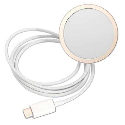 Guess Bundle Pack MagSafe 4G – dėklas „iPhone 14“ ir „MagSafe“ įkroviklis (juodas/auksinis)