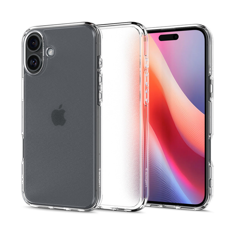 Spigen Ultra Hybrid – dėklas iPhone 16 (šviesiai skaidrus)