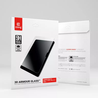 Crong 3D Armour Glass – Grūdintas Stiklas iPad 11 colių (2025) / iPad 10,9 colių (2022)