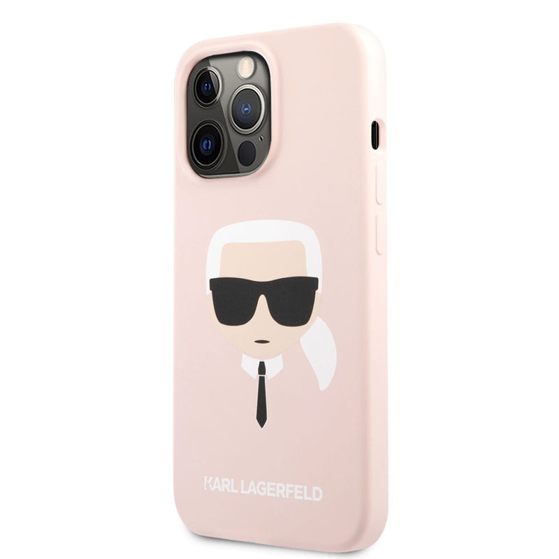Karl Lagerfeld Silicone Ikonik Karl galva – dėklas iPhone 13 Pro Max (rožinė)
