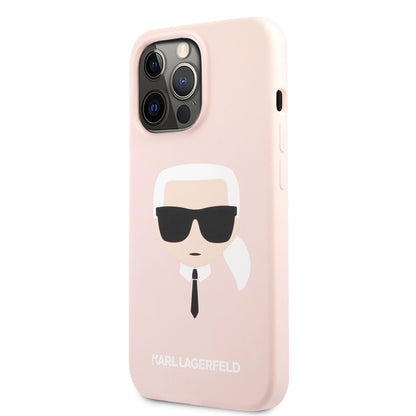 Karl Lagerfeld Silicone Ikonik Karl galva – dėklas iPhone 13 Pro Max (rožinė)