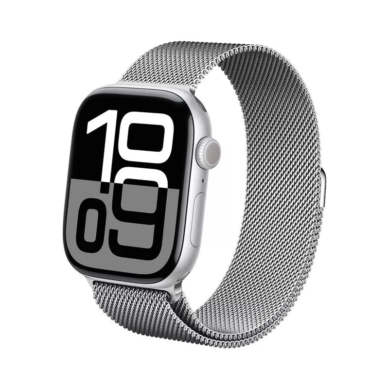 "Crong Milano Steel" - Nerūdijančio plieno dirželis "Apple Watch" 44/45/46/49 mm (sidabrinis)