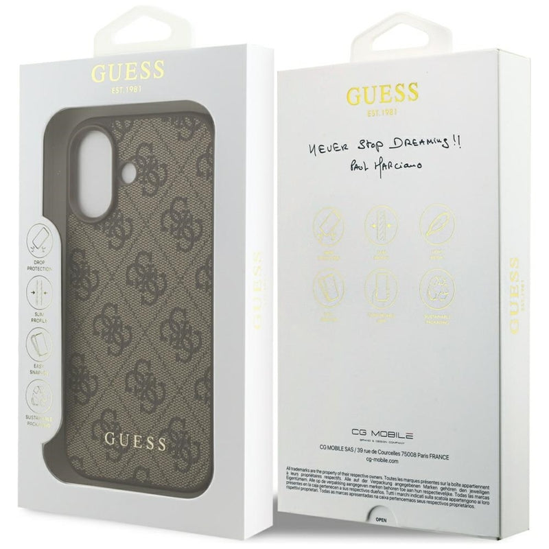 Guess 4G Klasikinis - Dėklas iPhone 17 (rudas)