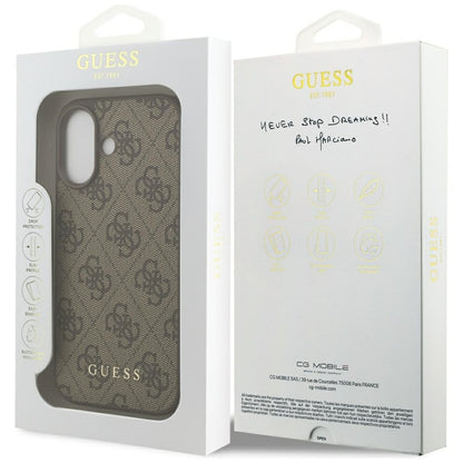 Guess 4G Klasikinis - Dėklas iPhone 17 (rudas)