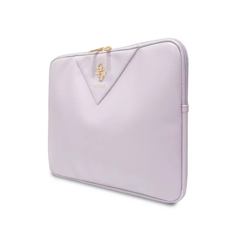 Guess Triangle 4G Sleeve - Nešiojamojo kompiuterio dėklas 13" / 14" (violetinis)
