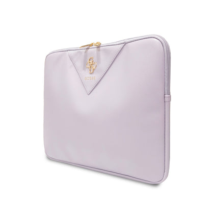 Guess Triangle 4G Sleeve - Nešiojamojo kompiuterio dėklas 13" / 14" (violetinis)