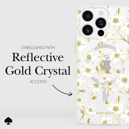 Kate Spade New York Protective Gems MagSafe – dėklas, skirtas iPhone 16 Pro Max (Sunshine Floral)