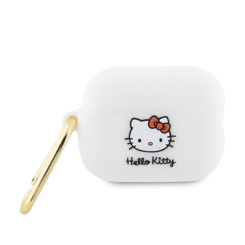 Hello Kitty Silikoninis 3D „Kitty“ galvos dėklas – „AirPods Pro 2“ (baltas)