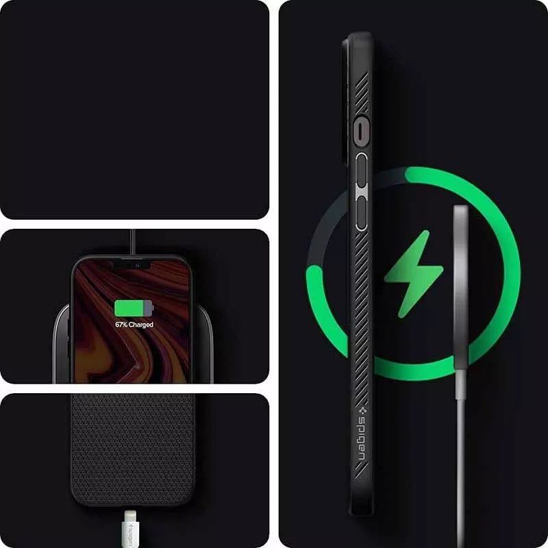 Spigen Liquid Air – dėklas, skirtas iPhone 13 Pro Max (juodas)