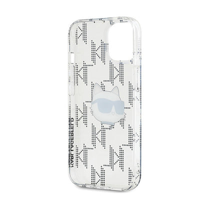 Karl Lagerfeld IML Choupette Head & Monogram – „iPhone 15“ / „iPhone 14“ / „iPhone 13“ dėklas (skaidrus)