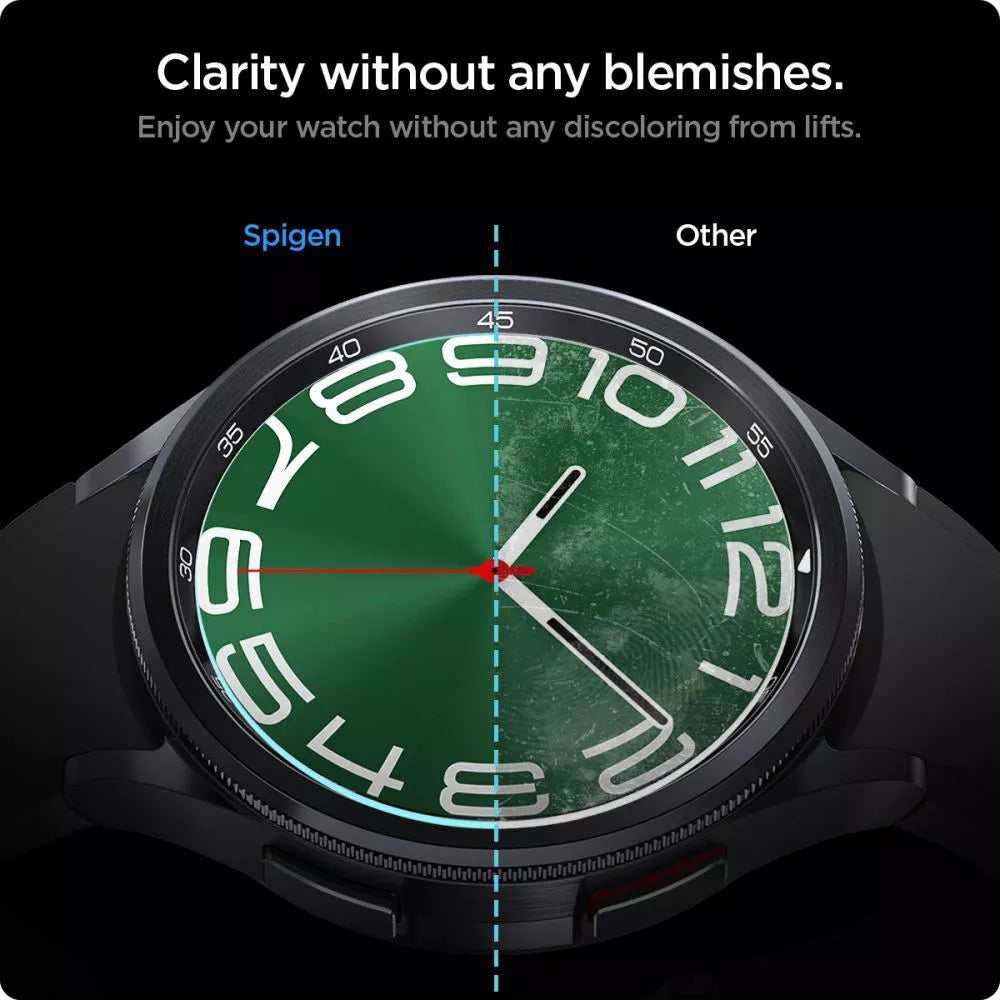 Spigen GLAS.TR EZ FIT 2 vnt. – grūdintas stiklas skirtas Samsung Galaxy Watch 6 Classic 47 mm (2 vnt.)