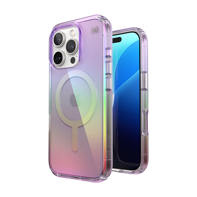 Speck Presidio2 Lux MagSafe - iPhone 16 Pro dėklas (Amazing Purple / Clear)