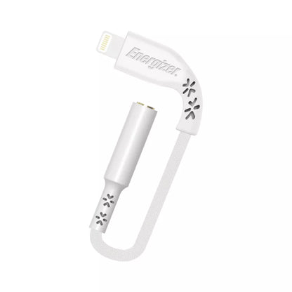 Energizer HardCase – „Lightning“ prie 3,5 mm lizdo garso adapteris, MFi sertifikuotas, 11 cm, ROW (baltas)