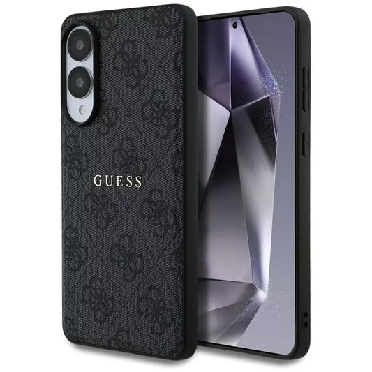 Guess 4G Ring Classic Logo MagSafe - Dėklas Samsung Galaxy S25 Edge (juodas)