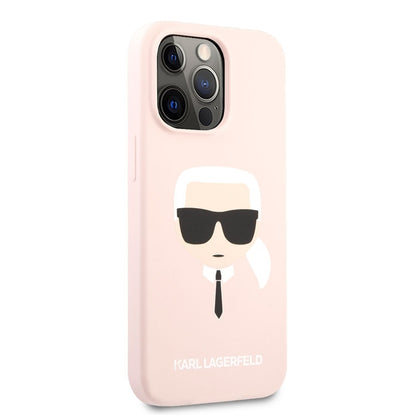 Karl Lagerfeld Silicone Ikonik Karl galva – dėklas iPhone 13 Pro Max (rožinė)