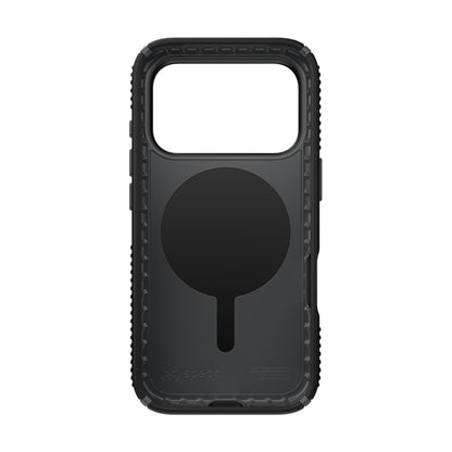 Speck Presidio2 Grip MagSafe – dėklas iPhone 17 Pro (juodos / skalūno pilkos / baltos spalvos)