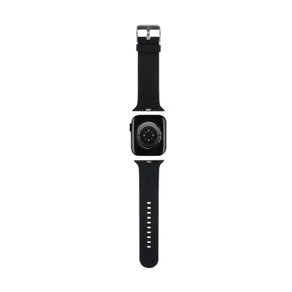 Karl Lagerfeld 3D guminė Karlo galvos NFT – dirželis, skirtas Apple Watch 38/40/41 mm (juodas)
