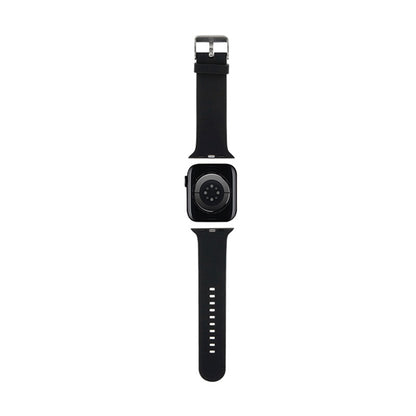 Karl Lagerfeld 3D guminė Karlo galvos NFT – dirželis, skirtas Apple Watch 38/40/41 mm (juodas)