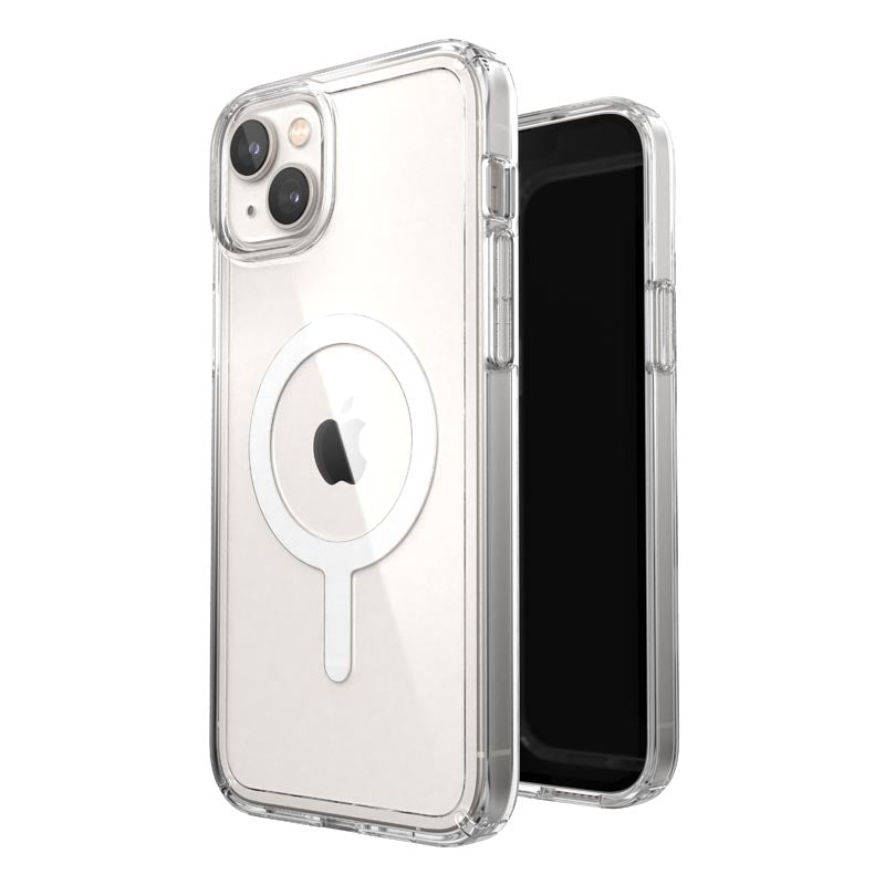 Speck Gemshell + MagSafe – Dėklas skirtas iPhone 15 Plus / iPhone 14 Plus su MICROBAN danga (Skaidrus)
