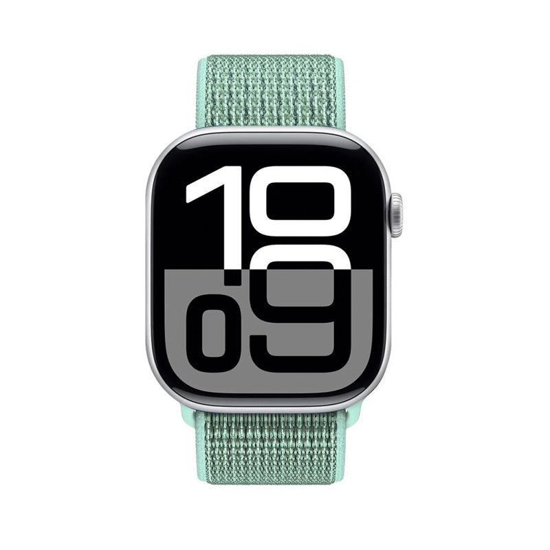 Crong Nailono sportinė apyrankė, skirta Apple Watch 38/40/41/42 mm (Atlantinis žalias)