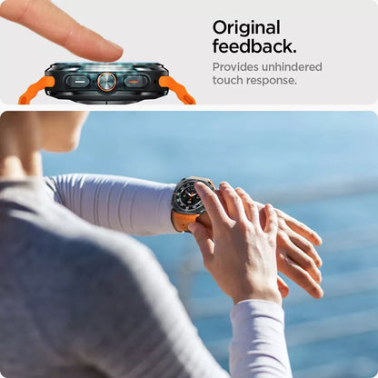 Spigen GLAS.TR EZ FIT 2 vnt. – Grūdintas stiklas, skirtas Samsung Galaxy Watch Ultra 47 mm (2025/2024) (2 vienetai)