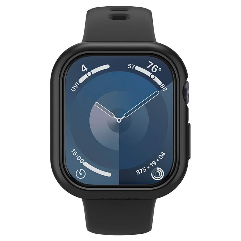 Spigen Thin Fit – dėklas, skirtas Apple Watch 10 46 mm (juoda spalva)