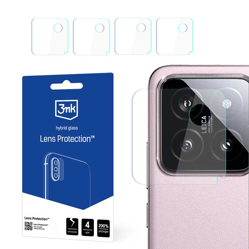 3mk Lens Protection - Xiaomi 14 fotoaparato objektyvo stiklas (4 komplektai)