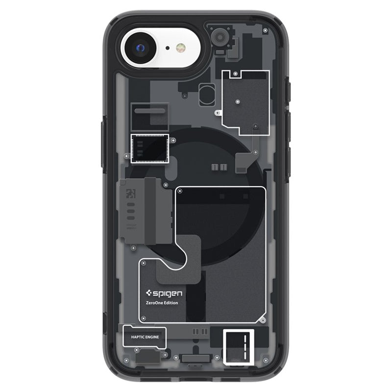 Spigen Ultra Hybrid Mag MagSafe - Dėklas iPhone 17e / 16e (Zero One Black)