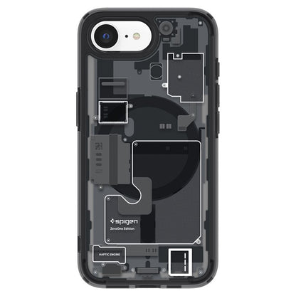 Spigen Ultra Hybrid Mag MagSafe - Dėklas iPhone 17e / 16e (Zero One Black)