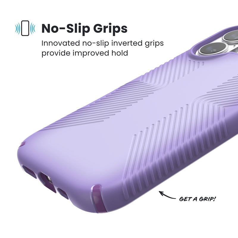 Speck Presidio Lux Grip MagSafe - iPhone 17 dėklas (Purple Fade/Magic Purple/New Poppy)