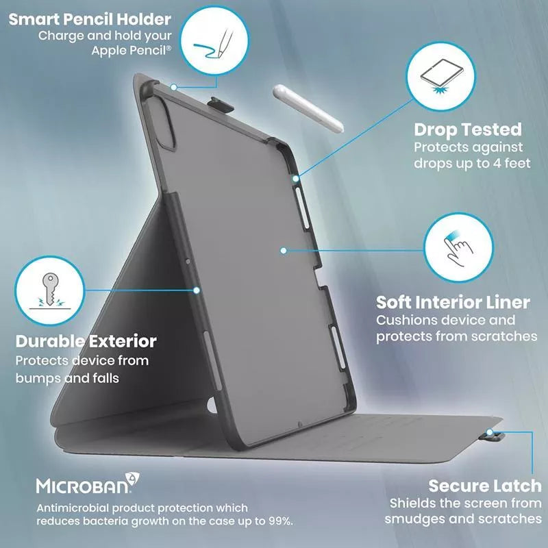 Speck Balance Folio - Dėklas skirtas iPad Air 13” M3 (2025) / M2 (2024) (juodas)