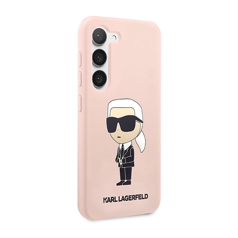 Karl Lagerfeld silikoninis NFT Ikonik – dėklas, skirtas Samsung Galaxy S23 (rožinis)