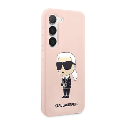 Karl Lagerfeld silikoninis NFT Ikonik – dėklas, skirtas Samsung Galaxy S23 (rožinis)