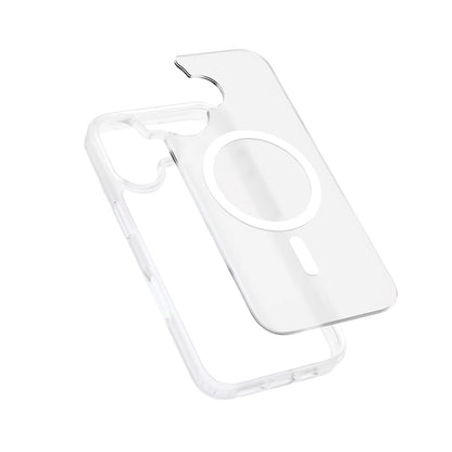 Crong Hybrid Matte Magnetic - MagSafe iPhone 17 dėklas (baltas)