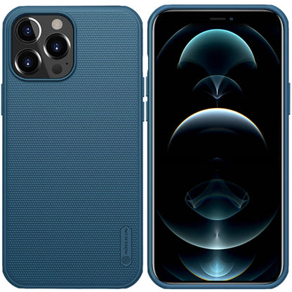 Nillkin Super Frosted Shield Pro - dėklas, skirtas Apple iPhone 13 Pro Max (mėlynas)