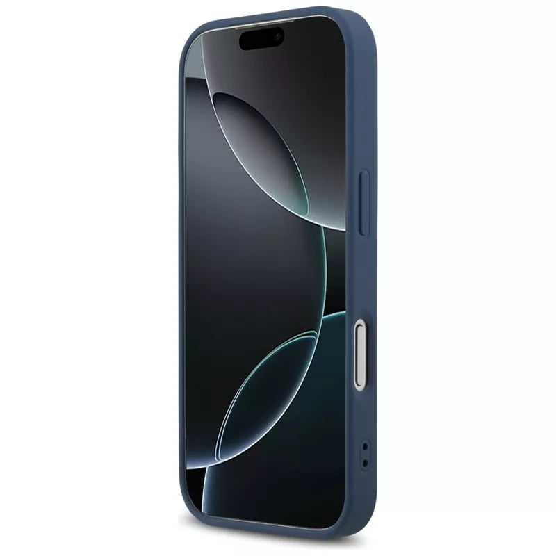 Guess Oda 4G Trikampis Cirkonio MagSafe - Dėklas iPhone 17 Pro (Mėlyna)