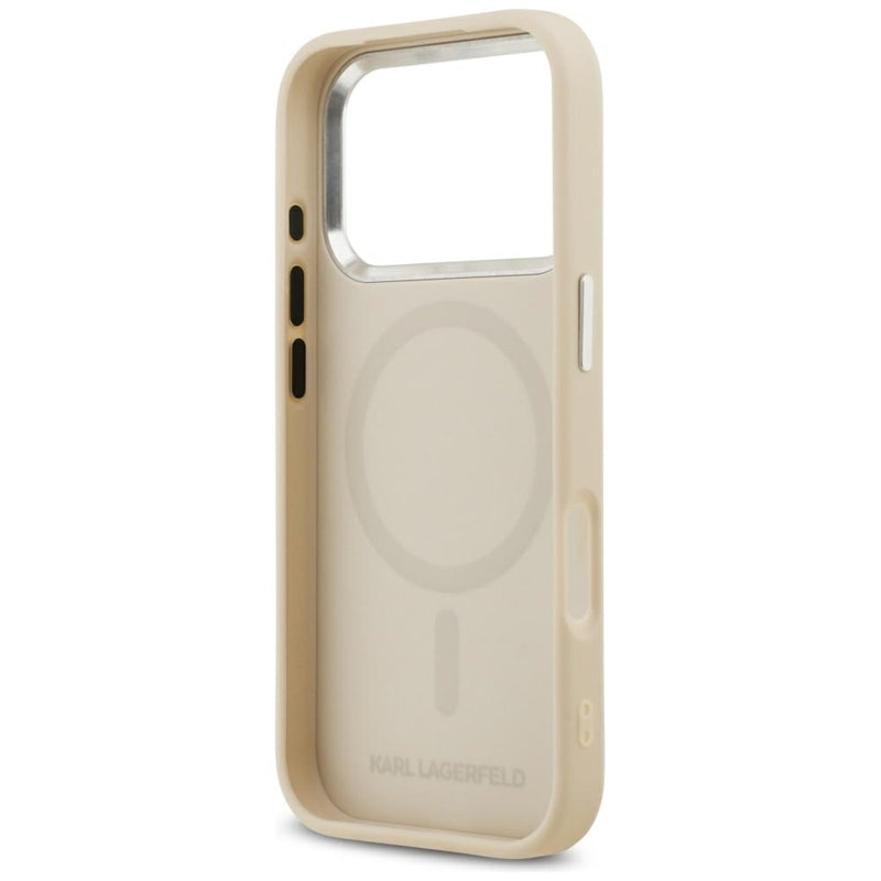 Karl Lagerfeld Karl Pin MagSafe - Dėklas iPhone 17 Pro (beige)