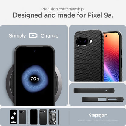 Spigen Liquid Air - dėklas, skirtas Google Pixel 9a (matinė juoda)