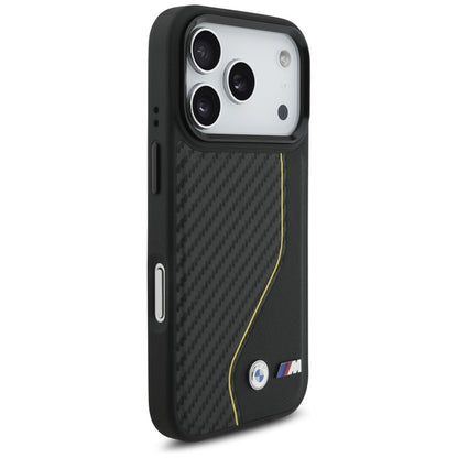 BMW M Carbon Line & Logo MagSafe dėklas iPhone 17 Pro (geltonas)
