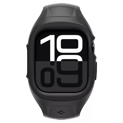 Spigen Liquid Air Pro – dirželis su dėklu, skirtu Apple Watch 10 46 mm (matinė juoda)