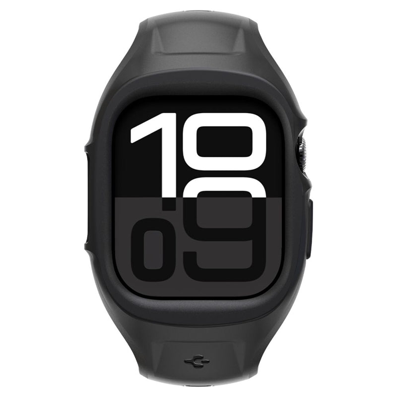 Spigen Liquid Air Pro – dirželis su dėklu, skirtu Apple Watch 10 46 mm (matinė juoda)