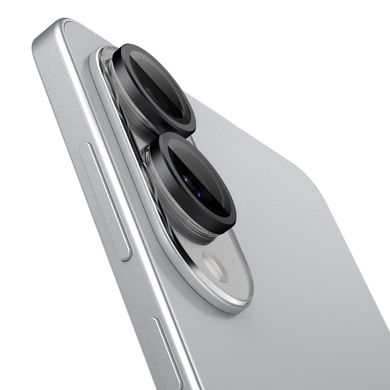 Spigen Optik Pro GLAS.TR EZ Fit kameros apsauga (2 vnt.) - lęšio apsauga, skirta Samsung Galaxy S25 Edge (2 vnt.) (juoda)