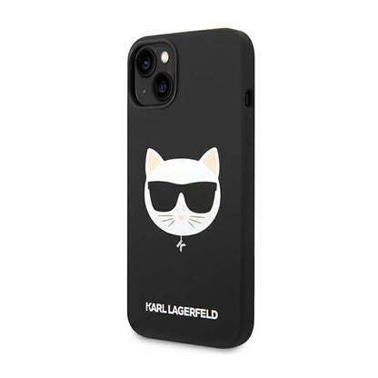 Karl Lagerfeld Choupette Head MagSafe Silicone – dėklas, skirtas „iPhone 14 Plus“ (juodas)