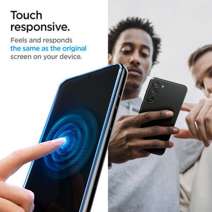 Spigen Glas.TR EZ Fit 2 pakuotės – grūdintas stiklas Samsung Galaxy S23, 2 vnt. (skaidrus)