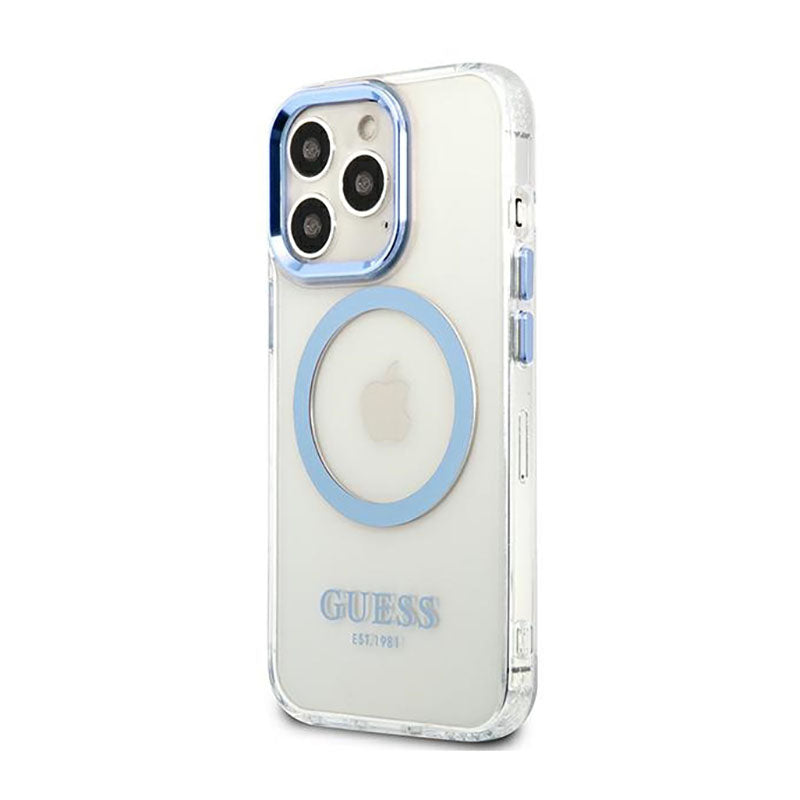 Guess Metal Outline MagSafe – "Clear" dėklas, skirtas "iPhone 13 Pro"