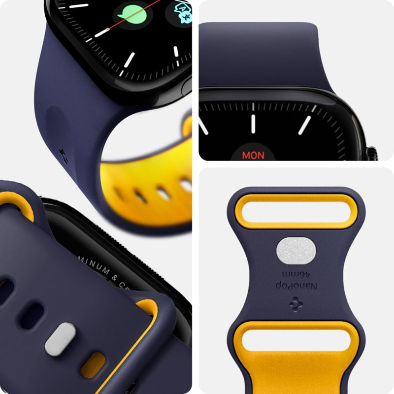 Spigen Nano Pop – Dirželis Apple Watch 44/45/46/49 mm (Mėlynių Tamsiai Mėlynas)