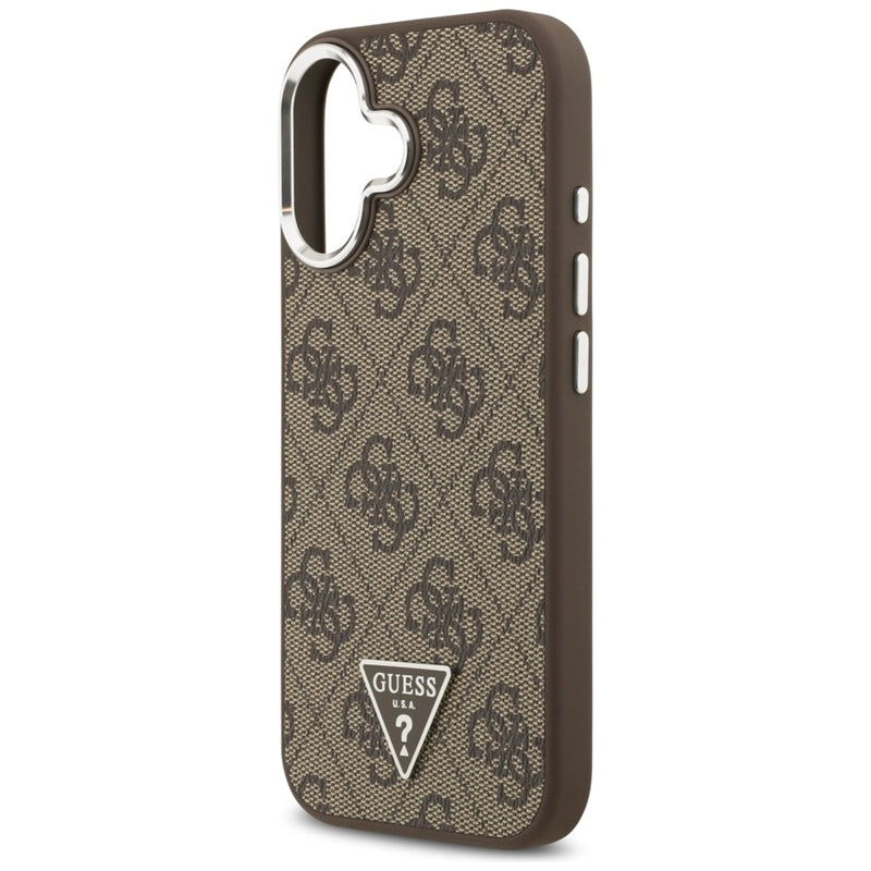 Guess 4G Triangle Logo MagSafe dėklas iPhone 17 (rudas)