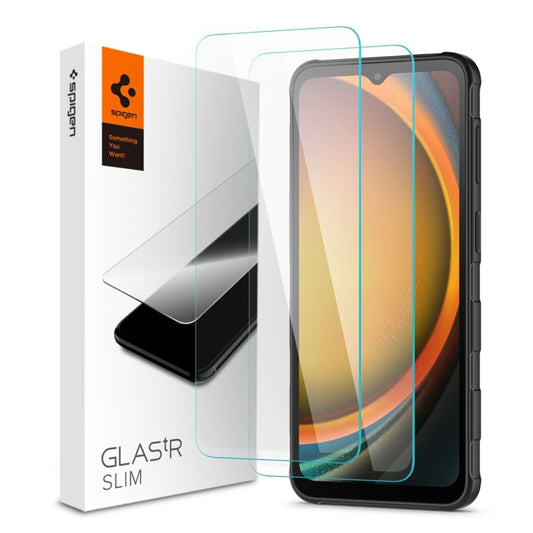 Spigen Glas.TR Slim 2-Pack – Samsung Galaxy XCover 7 / 7 Pro grūdintas stiklas (2 vnt.)